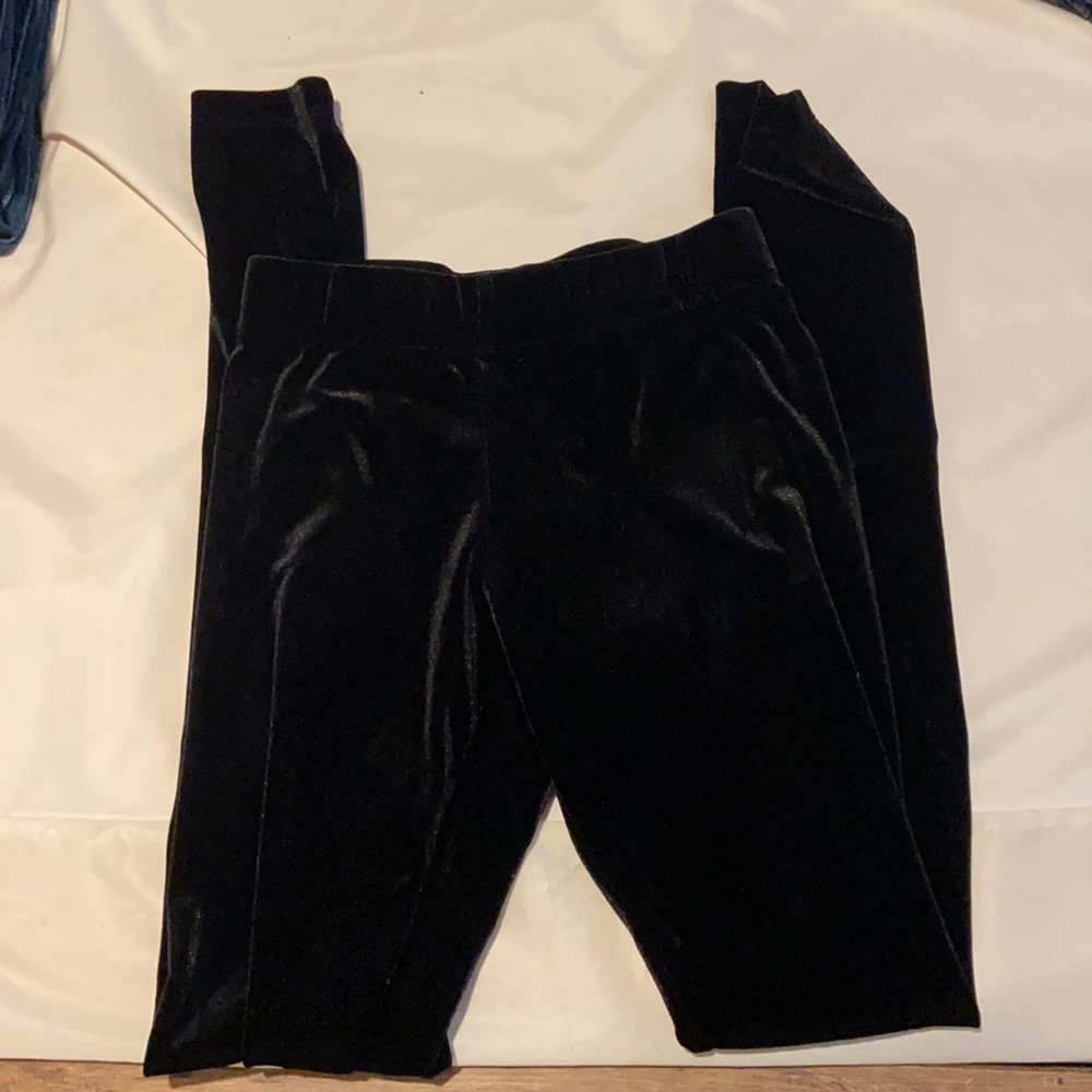 black velvet leggings